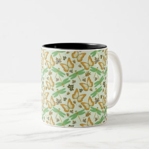 Wunderschönes Schmetterlingsmuster Zweifarbige Tasse