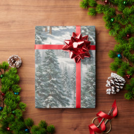 Wunderschönes Schneekiefer-Pine-Tree-Umschlagpapie Geschenkpapier