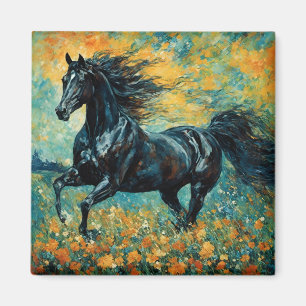Wunderschönes Schwarzes Stallion Magnet