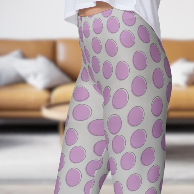 Wunderschönes Silver Polka Dot Pattern Leggings (Gorgeous Silver Polka Dot Pattern Leggings)