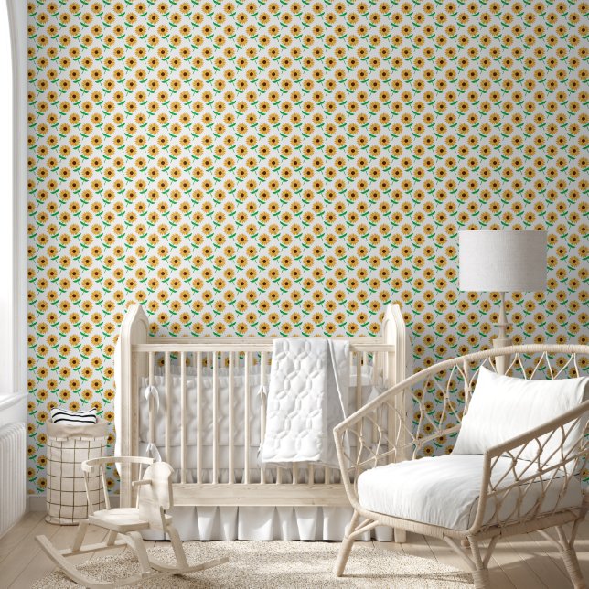 Wunderschönes Sonnenblume Gelb Blütendesign Tapete (Kinder)