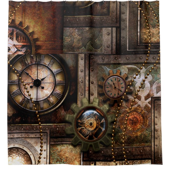 Wunderschönes Steampunkdesign Duschvorhang (Vorderseite)
