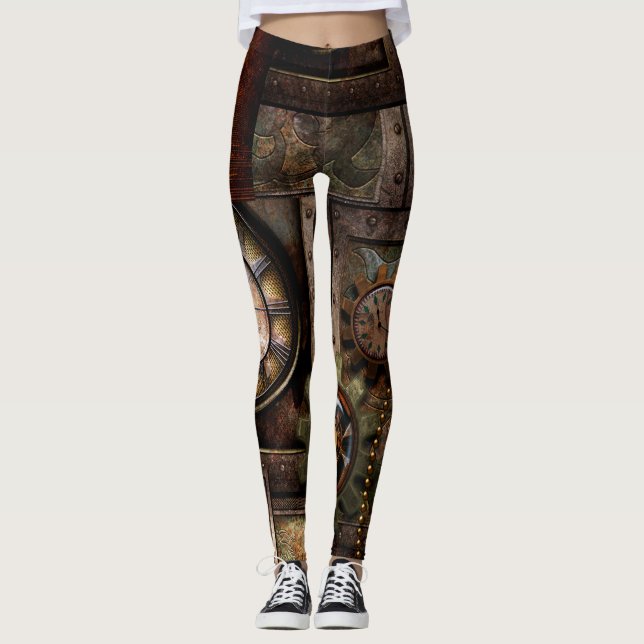 Wunderschönes Steampunkdesign Leggings (Vorderseite)