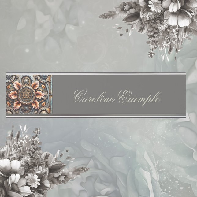 Wunderschönes Steampunkdesign Schreibtischnamensplakette (Steampunk)