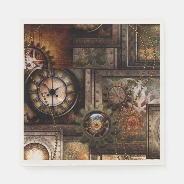 Wunderschönes Steampunkdesign Serviette (Vorderseite)