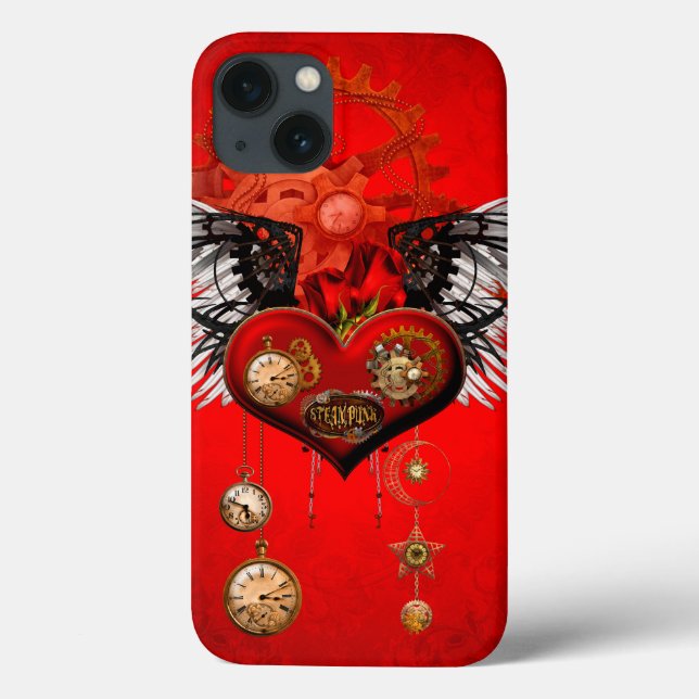Wunderschönes Steampunkherz Case-Mate iPhone Hülle (Rückseite)