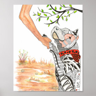 Wunderschönes und farbenfrohes Pit Bull Poster - 8