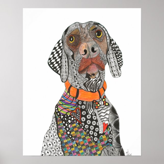 Wunderschönes und farbenfrohes Weimaraner-Poster - Poster (Vorne)