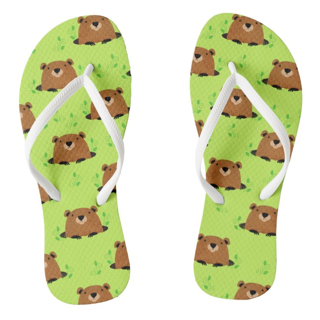 Wunderschönes Waldgrundmuster Flip Flops (Fußbett)