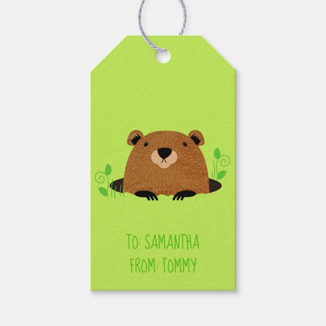 Wunderschönes Waldgrundmuster Geschenkanhänger (Vorderseite)