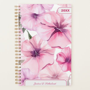 Wunderschönes wasserfarbenes rosa florales persona planer
