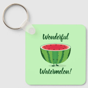 Wunderschönes Watermelon Grüne Früchte Nahrung Schlüsselanhänger