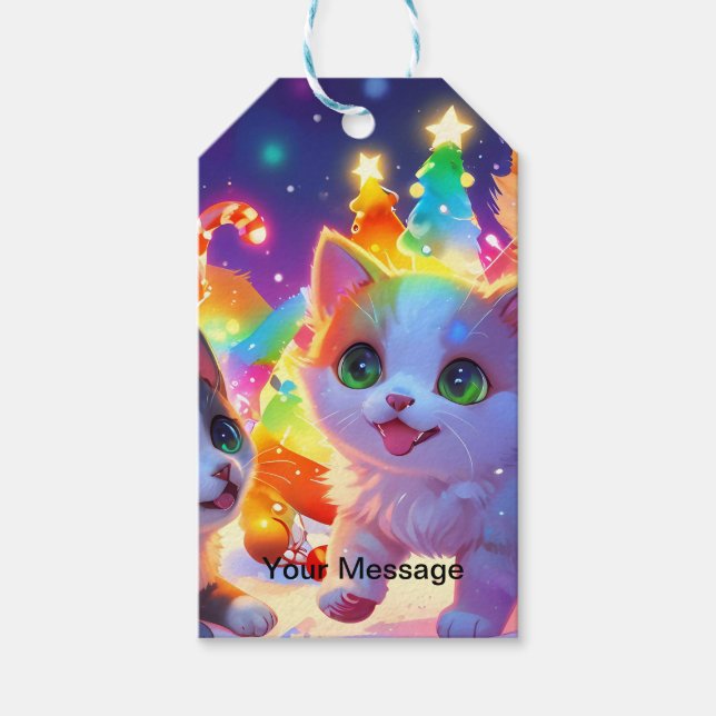 Wunderschönes Weihnachtsglühen Geschenkanhänger (Vorderseite)