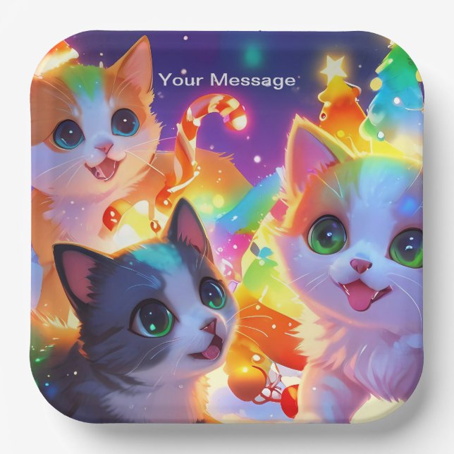 Wunderschönes Weihnachtsglühen Pappteller (Vorderseite)