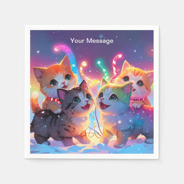 Wunderschönes Weihnachtsglühen Serviette (Vorderseite)