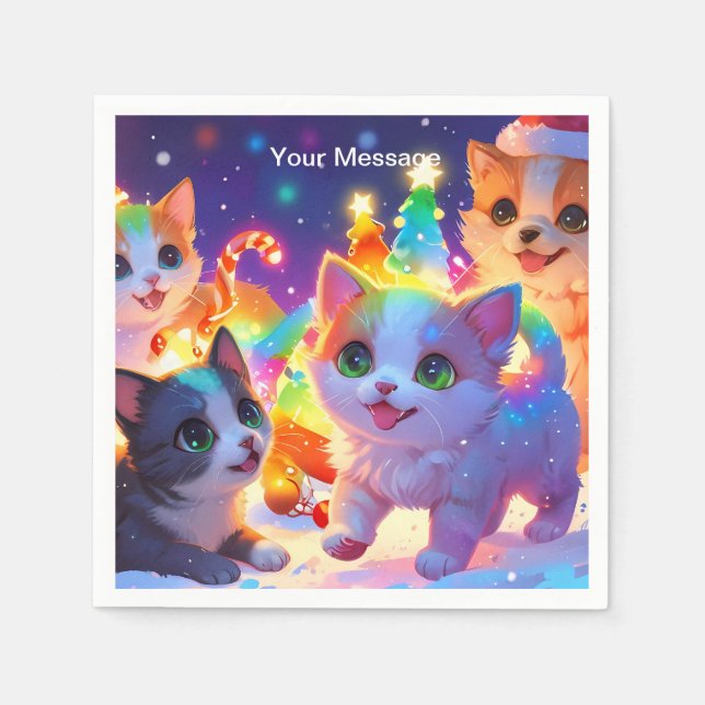 Wunderschönes Weihnachtsglühen Serviette (Vorderseite)