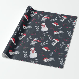 Wunderschönes Weihnachtspenguins-Wrapping Paper Geschenkpapier