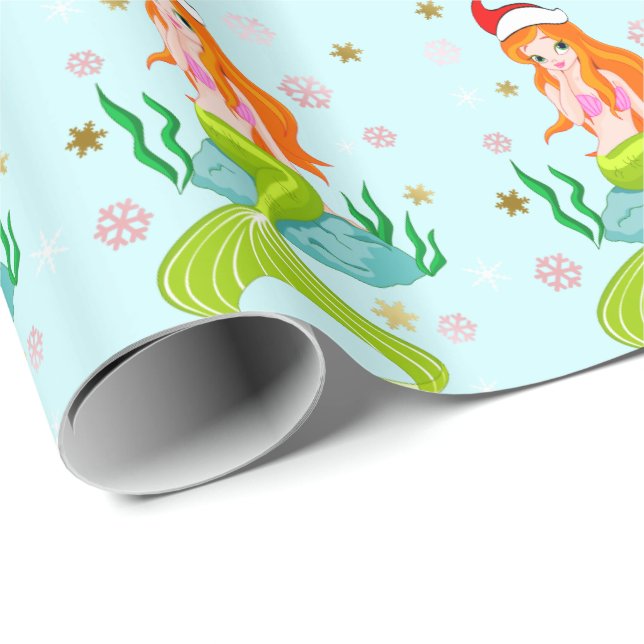 Wunderschönes Weihnachtsschneeflockenmuster Gold Geschenkpapier (Rolleneckpunkt)