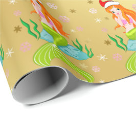 Wunderschönes Weihnachtsschneeflockenmuster Gold Geschenkpapier