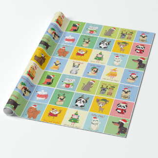 Wunderschönes Weihnachtstierpapier Geschenkpapier