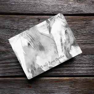 Wunderschönes Weiße Pferd Personalisiert Post-it Klebezettel