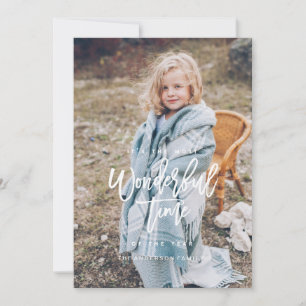 WUNDERSCHÖNSTE TIME Weihnachtskarte [weiß] Feiertagskarte