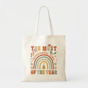 Wundervolle Weihnachtsgeschenke im Retro-Stil Tragetasche