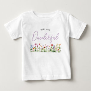Wundervolle Wildblume 1. Geburtstag Baby T-shirt