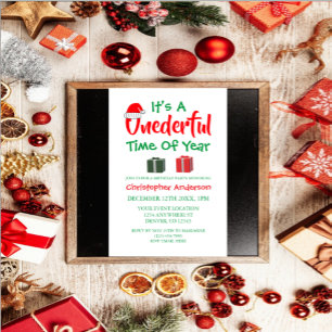 Wundervolle Zeit des Jahres Weihnachten 1. Geburts Einladung