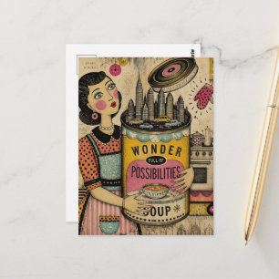 Wundervoller Möglichkeiten Eintopf Frau Postkarte