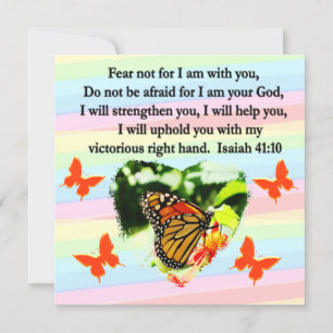 WUNDERVOLLER ORANGER SCHMETTERLING ISAIAH 41:10 DE EINLADUNG