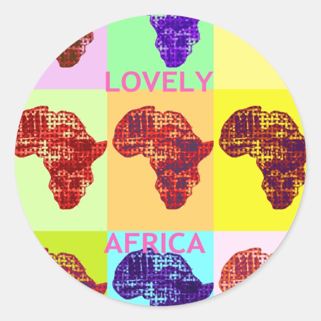 WUNDERVOLLES AFRIKA RUNDER AUFKLEBER (Vorderseite)