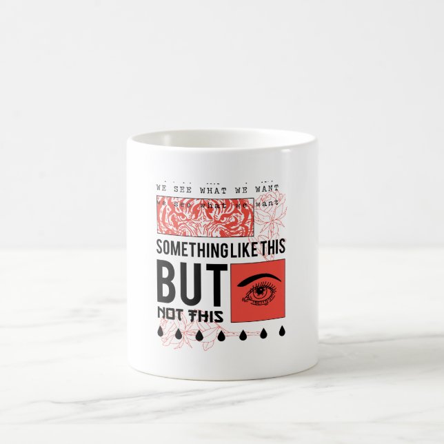 WUNDERVOLLES BLUMEN- UND AUGEN-DESIGN KAFFEETASSE (Mittel)