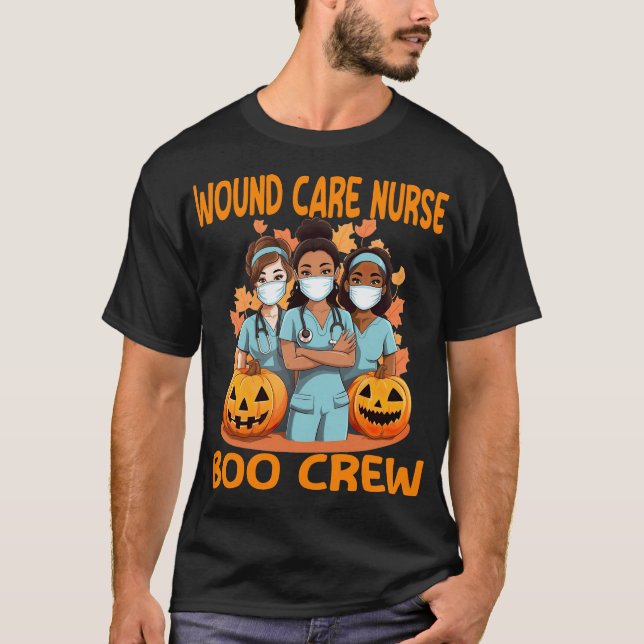 Wundpflege Halloween-Boo-Crew T-Shirt (Vorderseite)