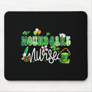 Wundpflege Krankenschwester Stethoskop Glücksklee Mousepad