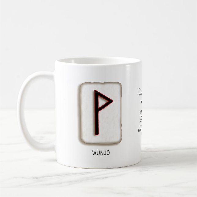 Wunjo RuneStone-Tasse Kaffeetasse (Links)