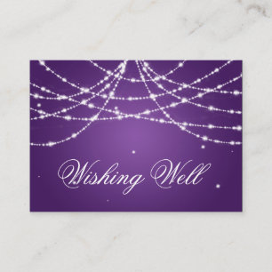 Wunsch die gut funkelnde Schnur lila Begleitkarte
