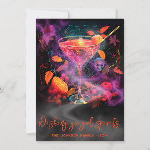 Wünsch dir gute Geister Grusel-Cocktail Halloween Feiertagskarte