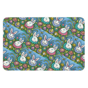 WUNSCH EASTER EGG GARTEN, BUNNY RABBIT BLUME MAGNET