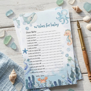 Wunsch für Baby unter dem Meer Baby Shower