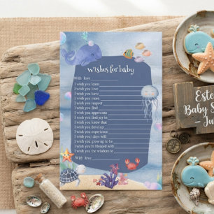Wunsch für Baby unter dem Meer blau niedliches Wes