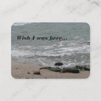 Wunsch ich wäre hier am Strand Visitenkarte