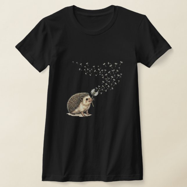 Wunsch-Igel pustet Löwenzahn weg T-Shirt (Ablage )