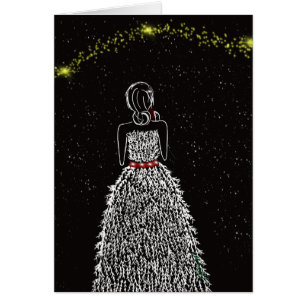 Wunsch nach a-Winter Stern-Gruß-Karte