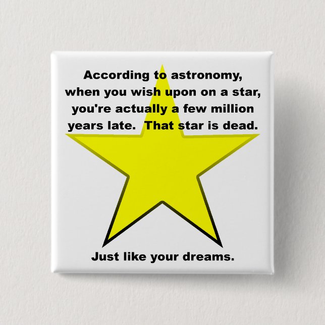 Wunsch nach einem Stern-lustigen Knopf-Abzeichen Button (Vorderseite)