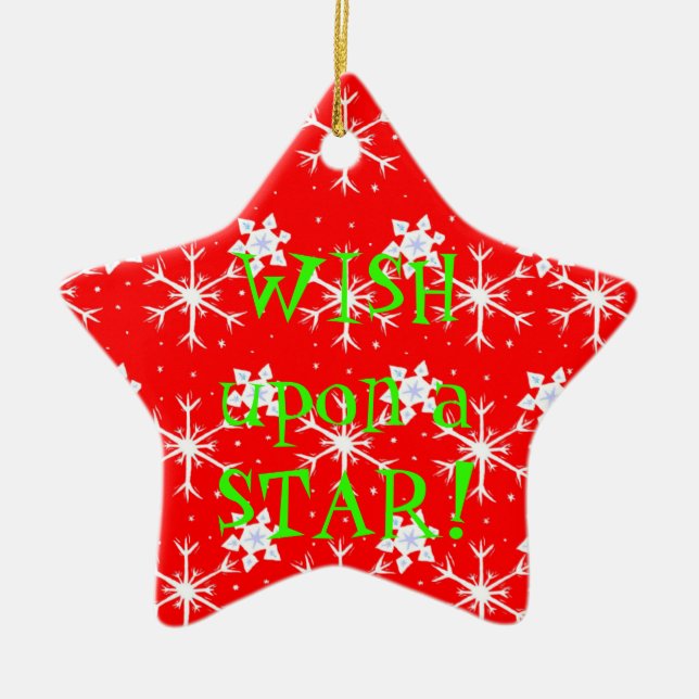 Wunsch nach einer Stern-Verzierung Keramikornament (Vorne)
