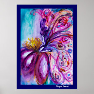 WUNSCH NIEDLICHE FAIRE IN PINK UND GOLD GLITZERN POSTER