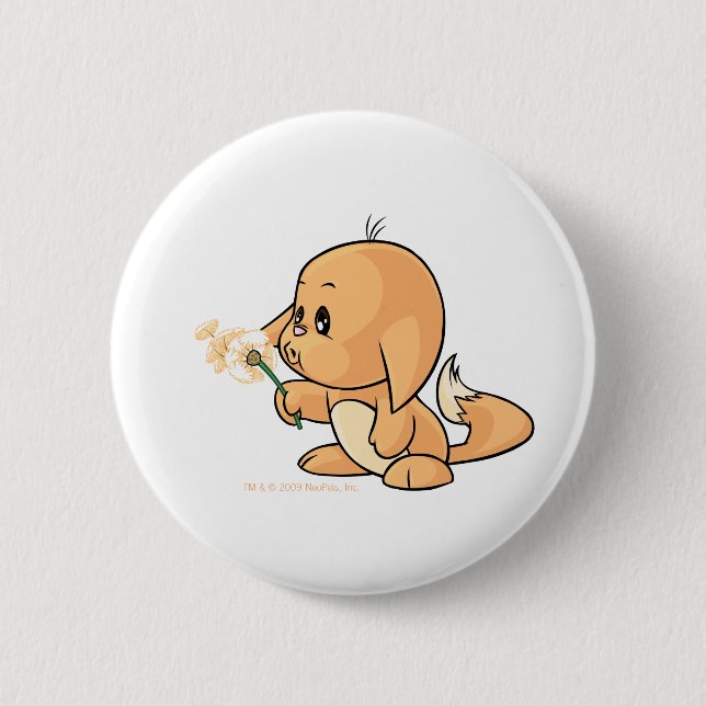 Wunsch von orange Kacheek Button (Vorderseite)