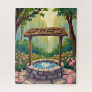 Wunschbrunnen Magischer Blumenwald Puzzle