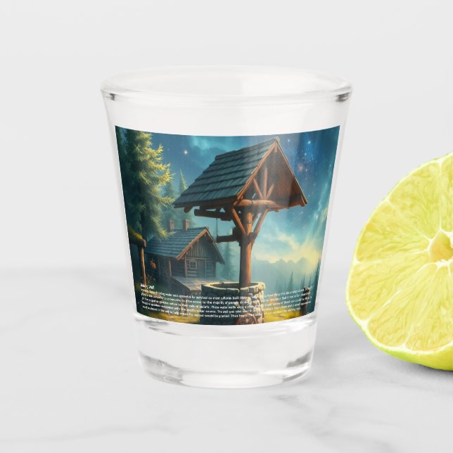 Wunschbrunnen Schnapsglas (Vorderseite)